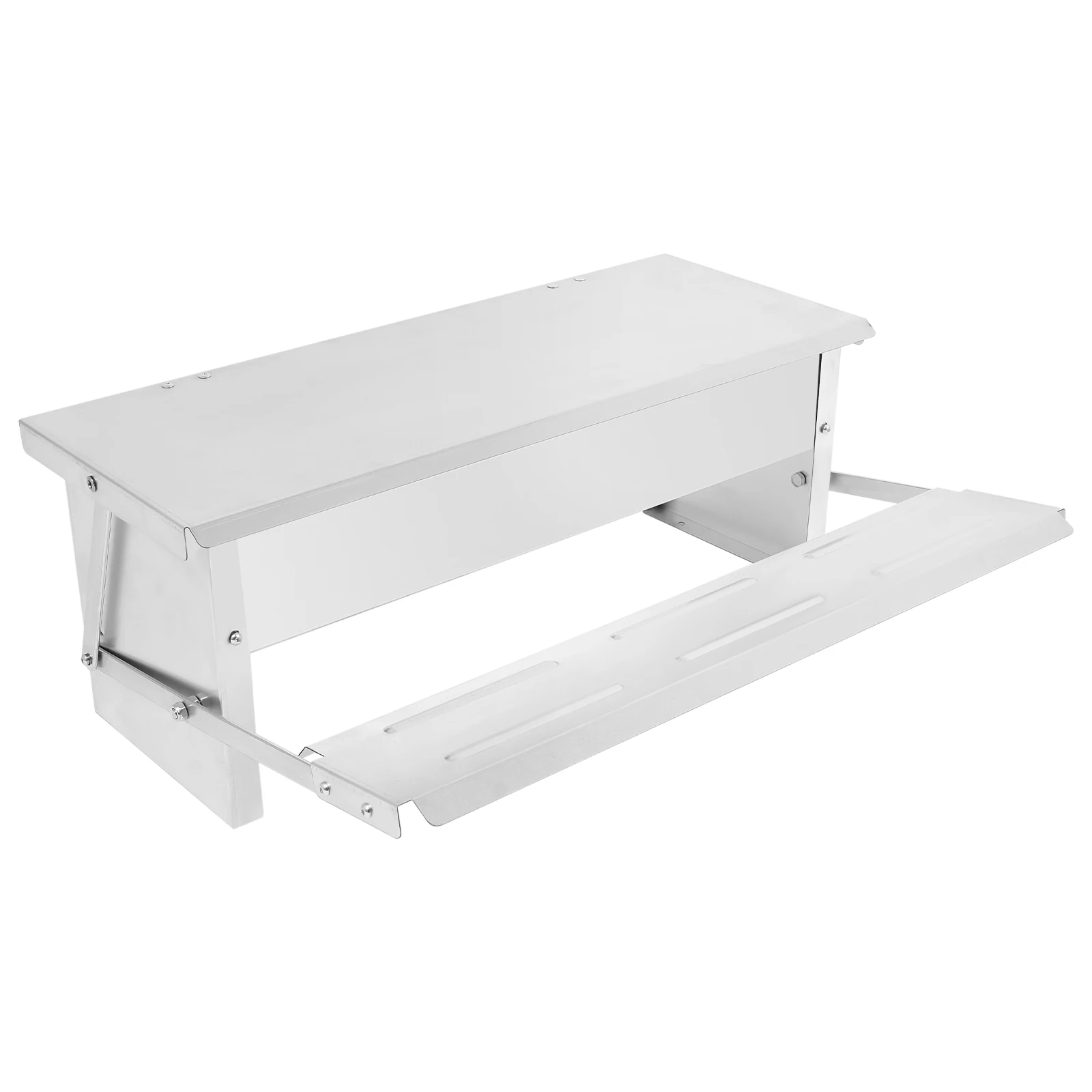 وحدة تغذية الدجاج الأوتوماتيكية سعة 8.2 لتر، سعة كبيرة، وحدة تغذية أوتوماتيكية من الفولاذ المقاوم للصدأ مقاومة للفئران، بدون انسكاب، غطاء مقاوم للطقس