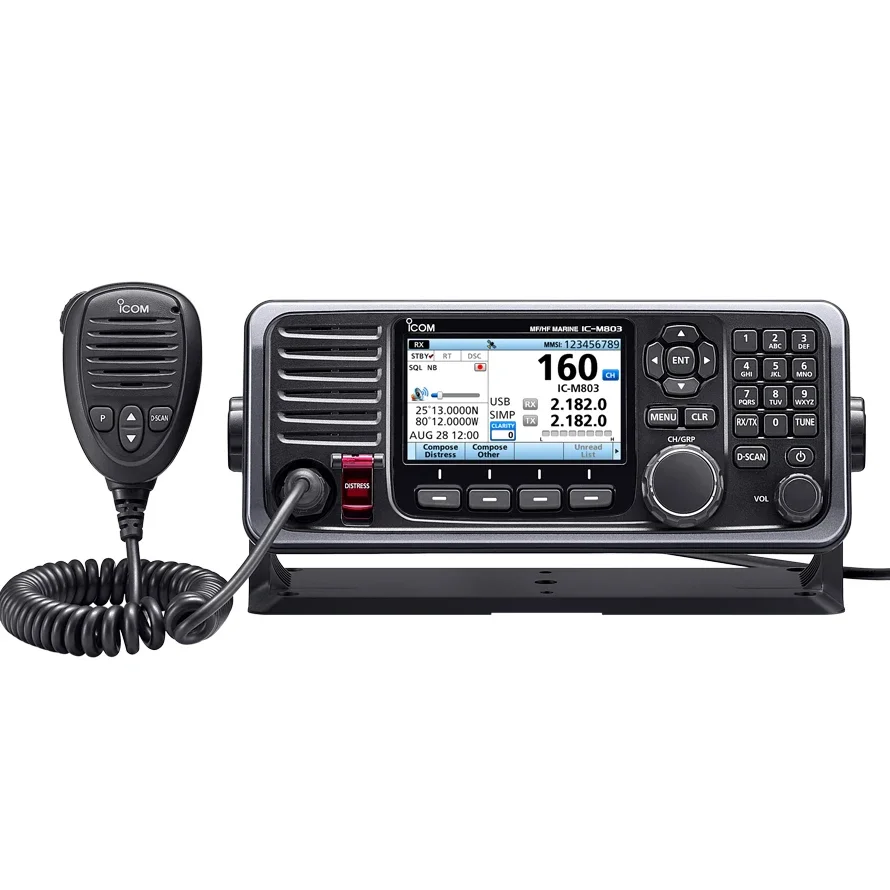 

Морское радио Icom IC-M803 MF HF SSB Радио HF Трансивер Навигационный передатчик Связь Радио Встроенный GPS-приемник