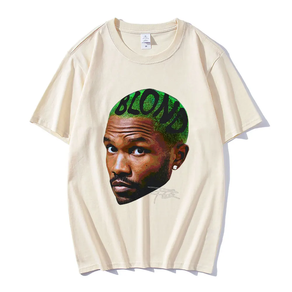 Frank Vintage Graphic T Shirt Blond Hip Hop Popular Music Singer R&B T-shirt Men Women Fashion Oversized Short Sleeve T-shirts