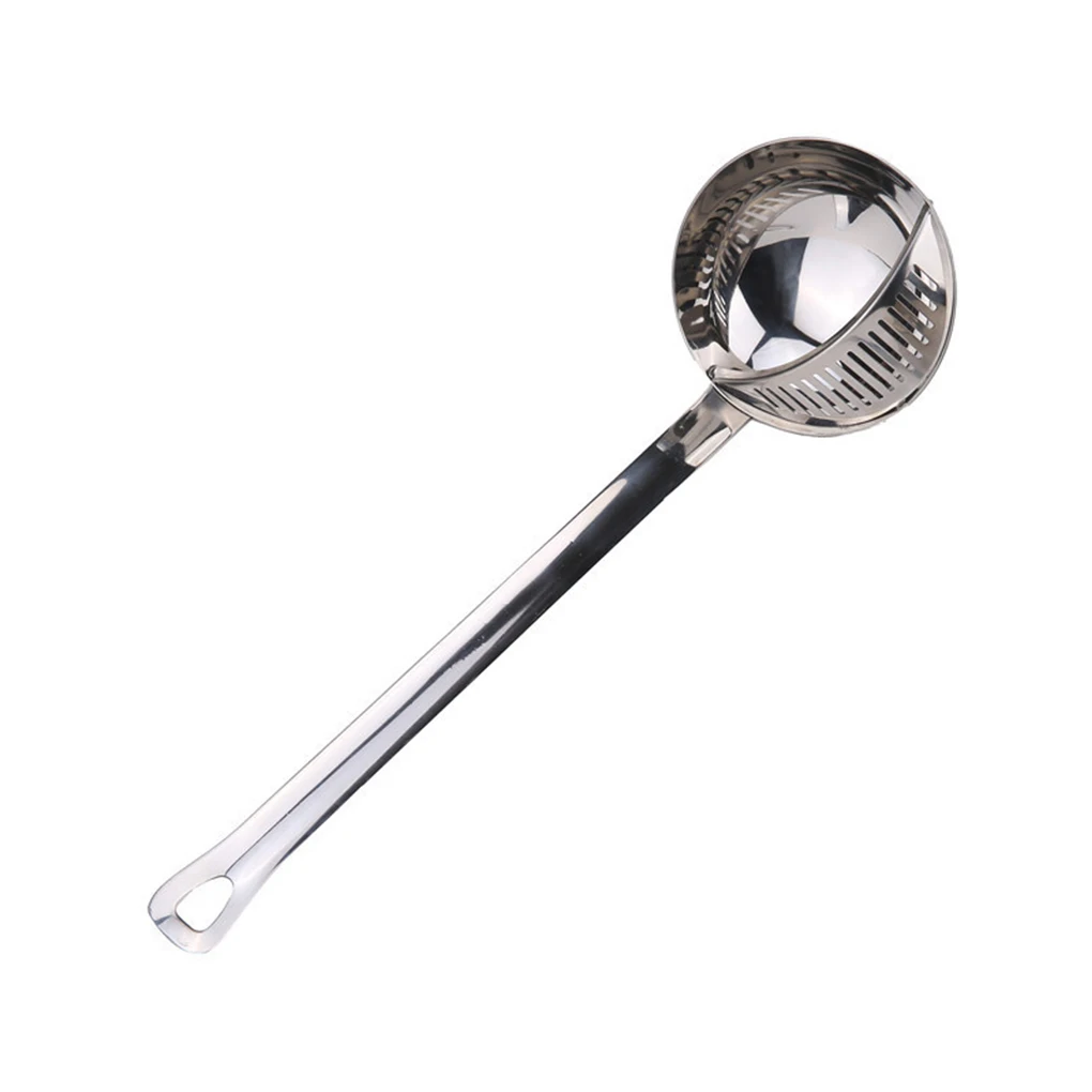 

Kitchen Stainless Steel Hot Pot Soup Spoon Colander Kitchen Tableware Restaurant Spoon Skimmer