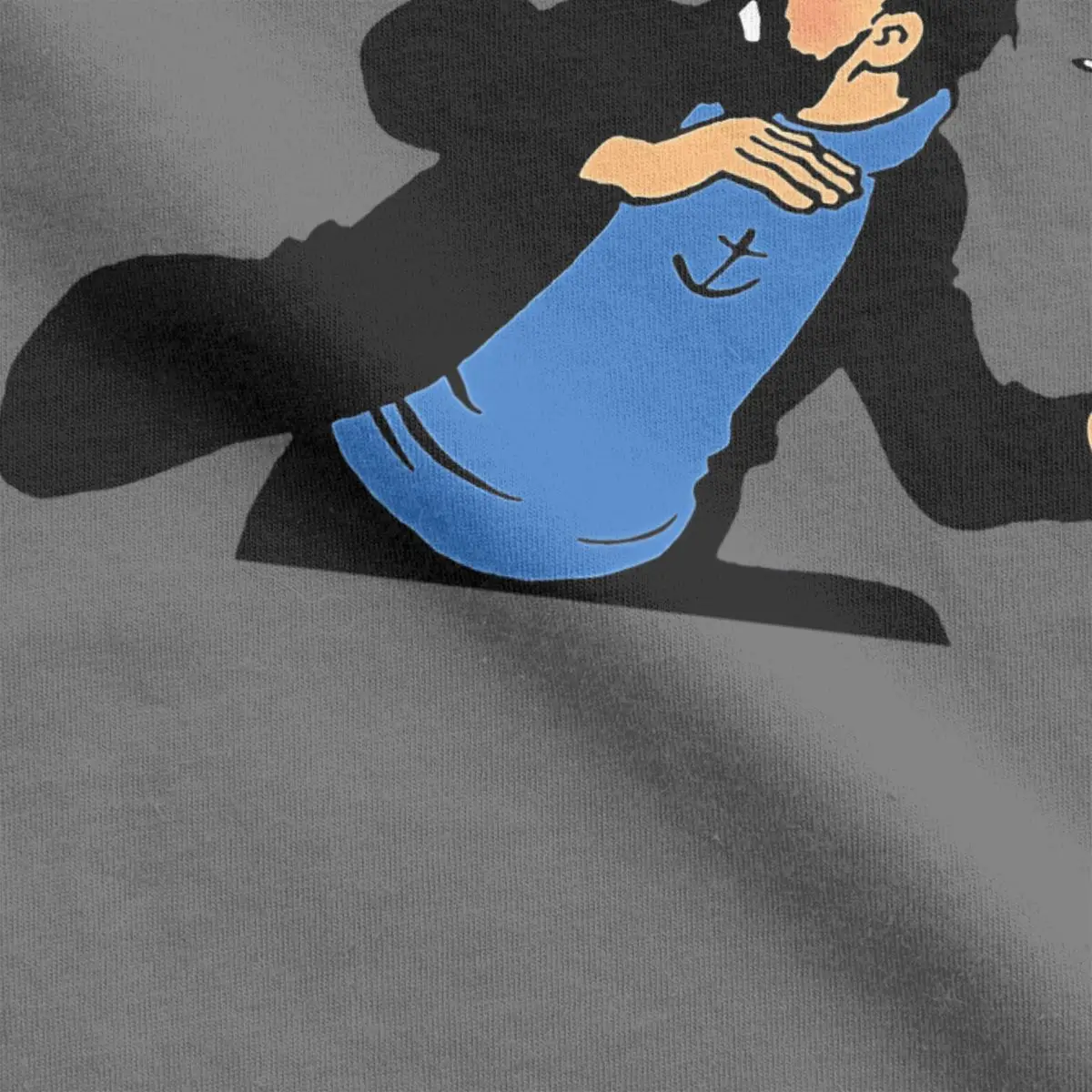 Captain Haddock T Shirt Men Cotton Unique T-Shirts Crewneck Cartoon Tee Shirt Short Sleeve Tops Gift Idea