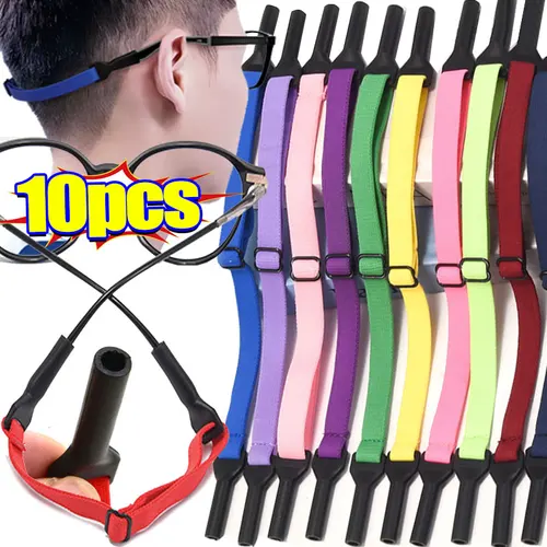 Cuerda elástica para gafas de colores para chico y adulto, correa para gafas, cambio de tamaño, correa para gafas deportivas, antideslizante, fijador anticaída, cordón para gafas