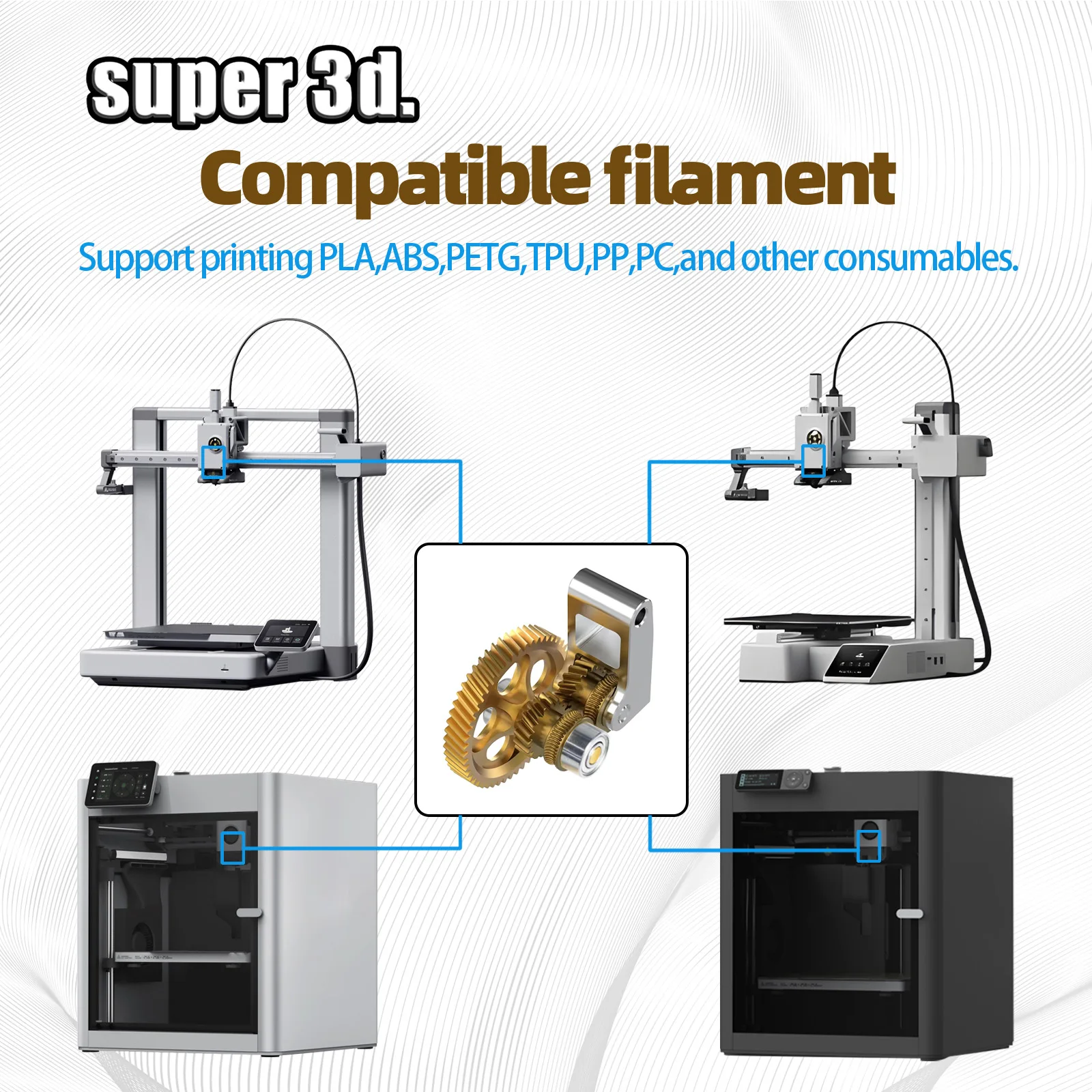

Обновленная шестерня экструдера из закаленной стали в сборе для Bambu Lab P1S P1P X1 Carbon X1C 3D-принтер RNC с нанопокрытием, износостойкий