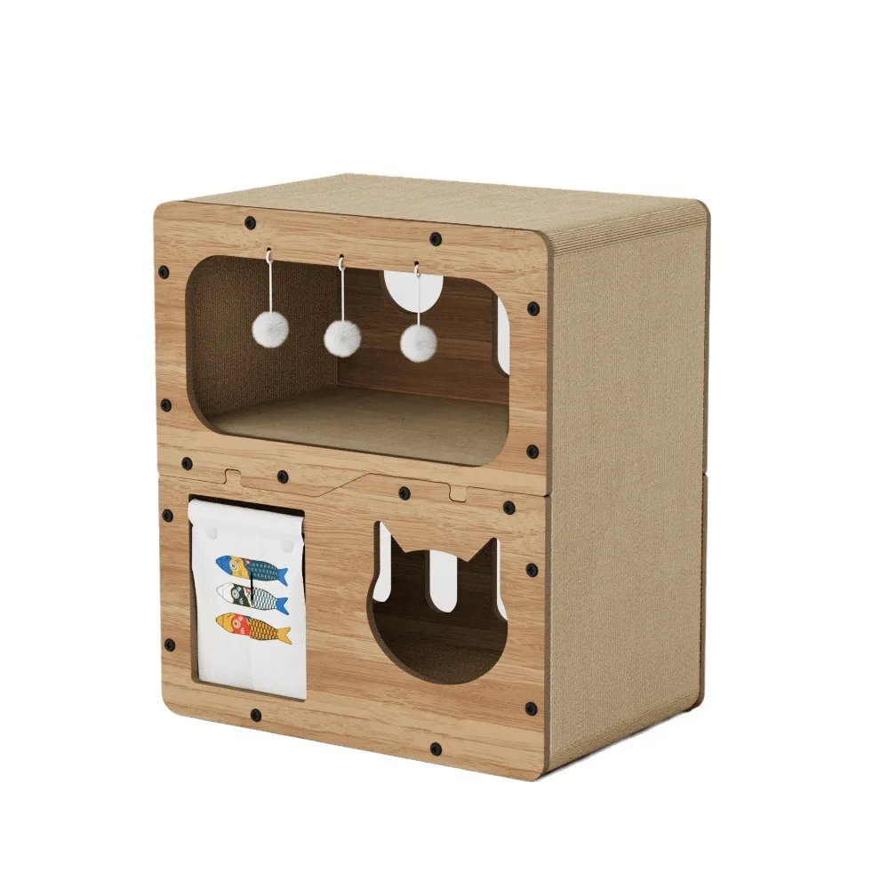 Rascador vertical para gatos todo en uno: cama, casa y escalada - imagen 4