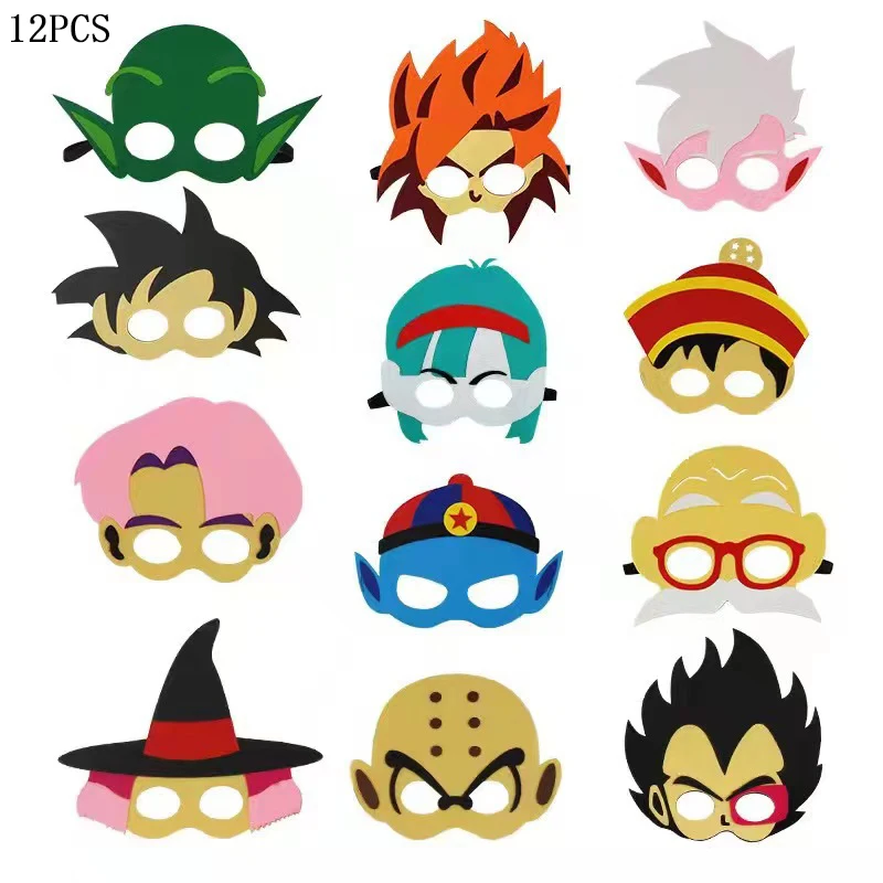 Anime Dragon Ball Z Birthday Party Decorations Goku Theme  Party Tableware Paper Cup Plate Masks Balloon Decor Supplies Kids Boy