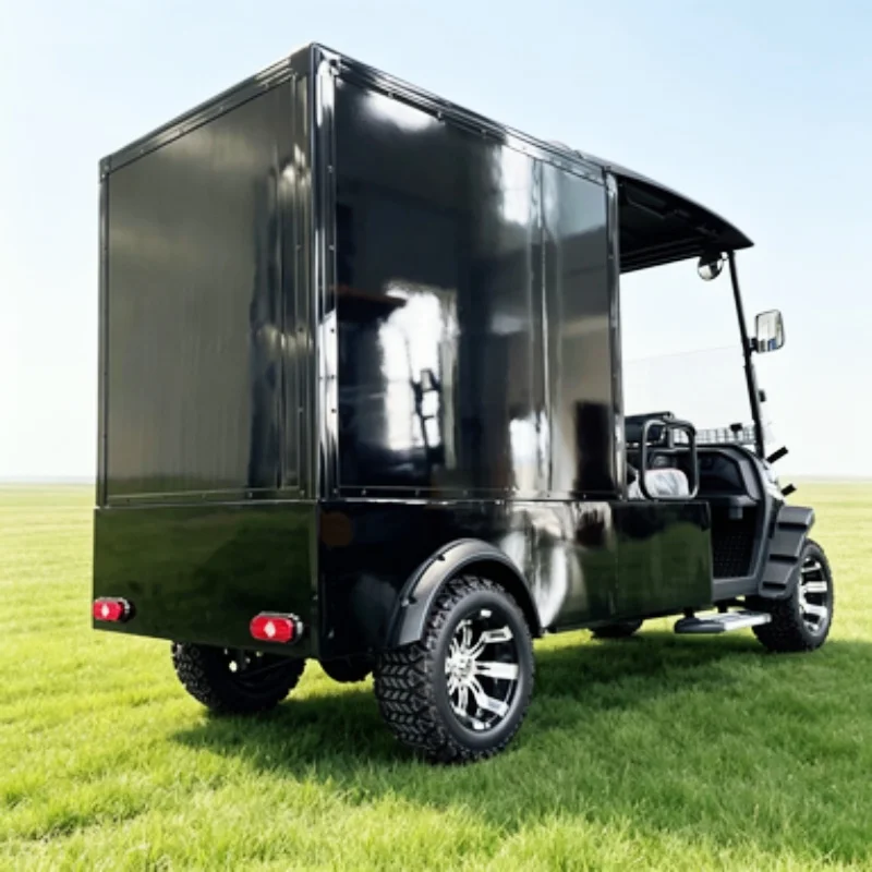 Portable Price China Sport Function Electric Golf Cart Best Supplier 12-Inch Tires Bumper Front Basket Foot Pedal Rear Cargo Box
