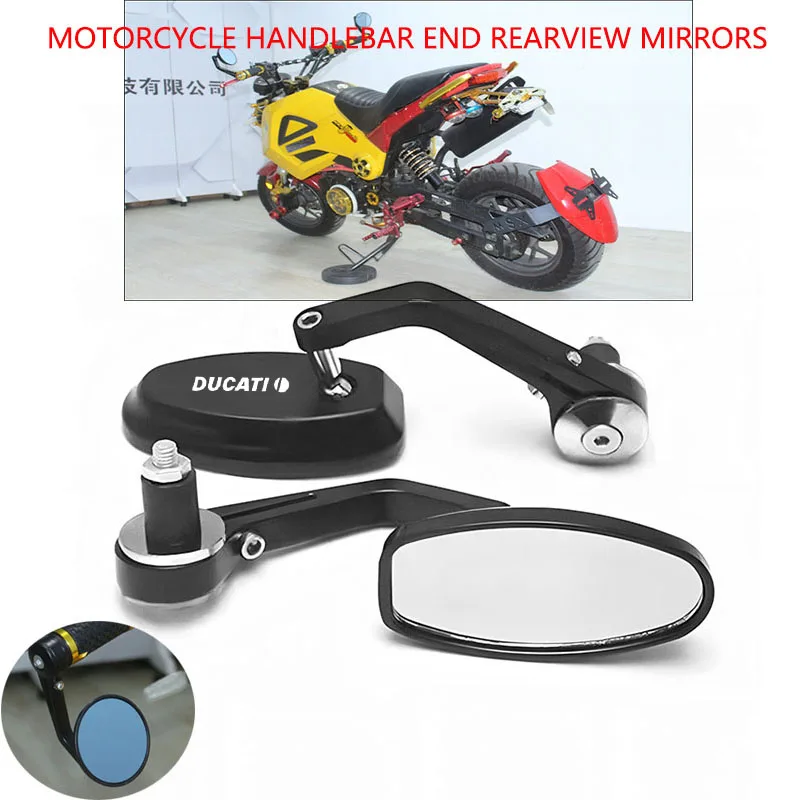 Motorcycle CNC aluminum Mirror Handle Bar End Rearview Side Mirror For DUCATI Monster 937/950/1200 1199 1299 959