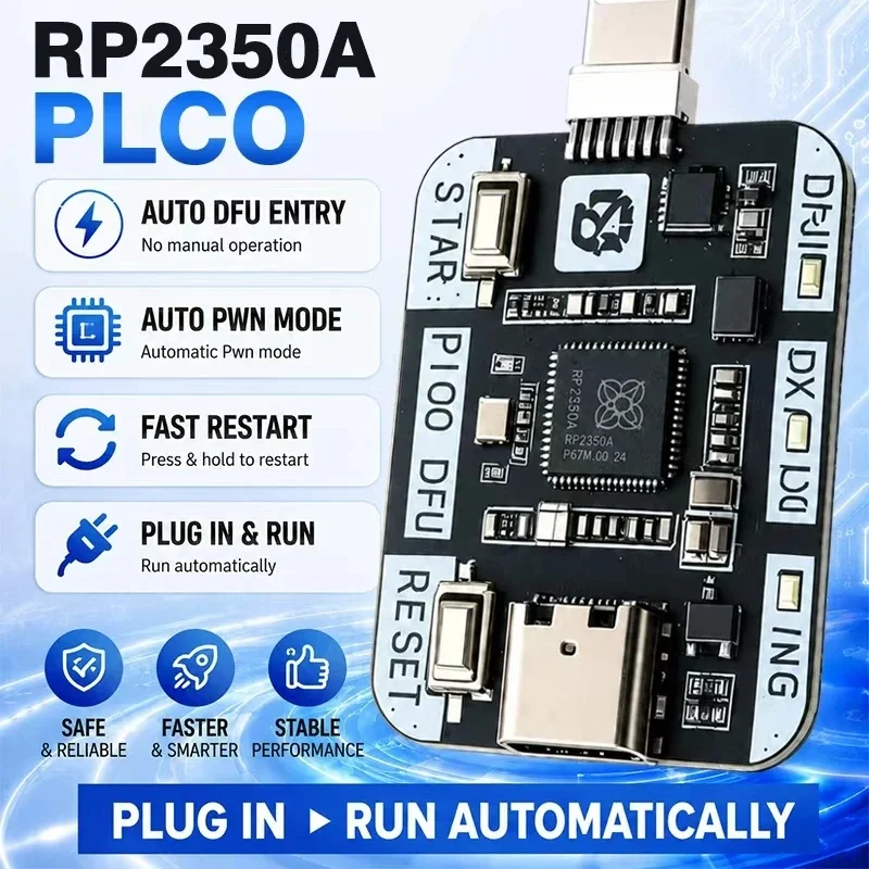 RP2350A PICO Engineering Box One-Click DFU Reboot, Quick Access Recovery Mode Mobile Phone Repair RP2350 USB A