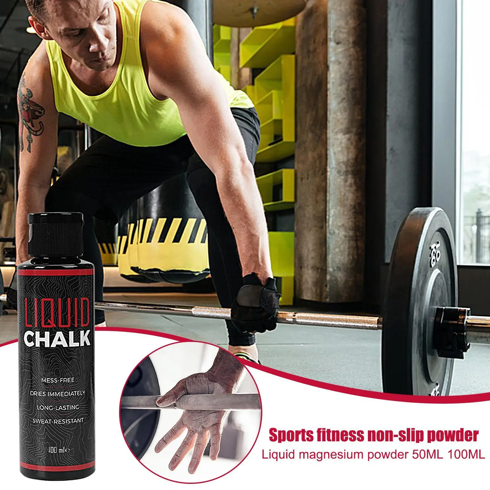 Non-Slip Liquid Chalk FastDrying Sports Grip Chalk Cream for Rock Climbing Gymnastics Weightlifting Powerlifting Pole Dance