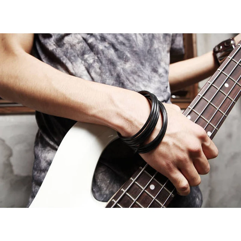 10pcs Black Silicone Thin Bracelets Sports Fashion Wristband Rubber Rings Hair Rings Rubber Bands Men Women Accessories