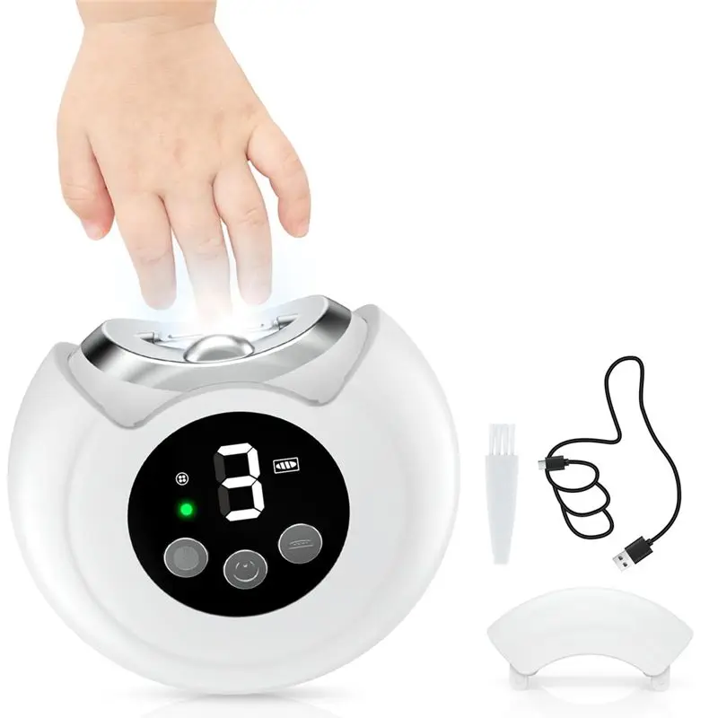 3段階の速度調整機能付き電動爪切り、爪やすり＆電池式、赤ちゃん用、大人、高齢者用の爪トリマー
