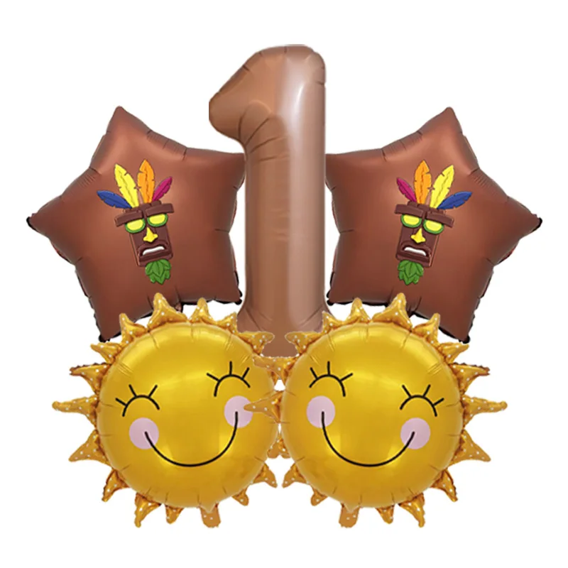 Crash Bandicoot Printed Latex Balloons Matching Foil Character Globos for Game Themed Kids Birthday Party Photo Booth Supplies