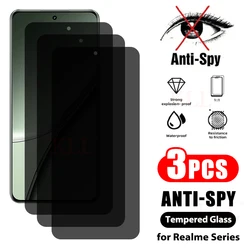 1-3Pcs Privacy Anti-spy Tempered Glass For Realme GT 5 3 2 Pro Screen Protector GT Neo 5 SE 3T 2T C51 C53 C55 C33 C30 V20 V23i