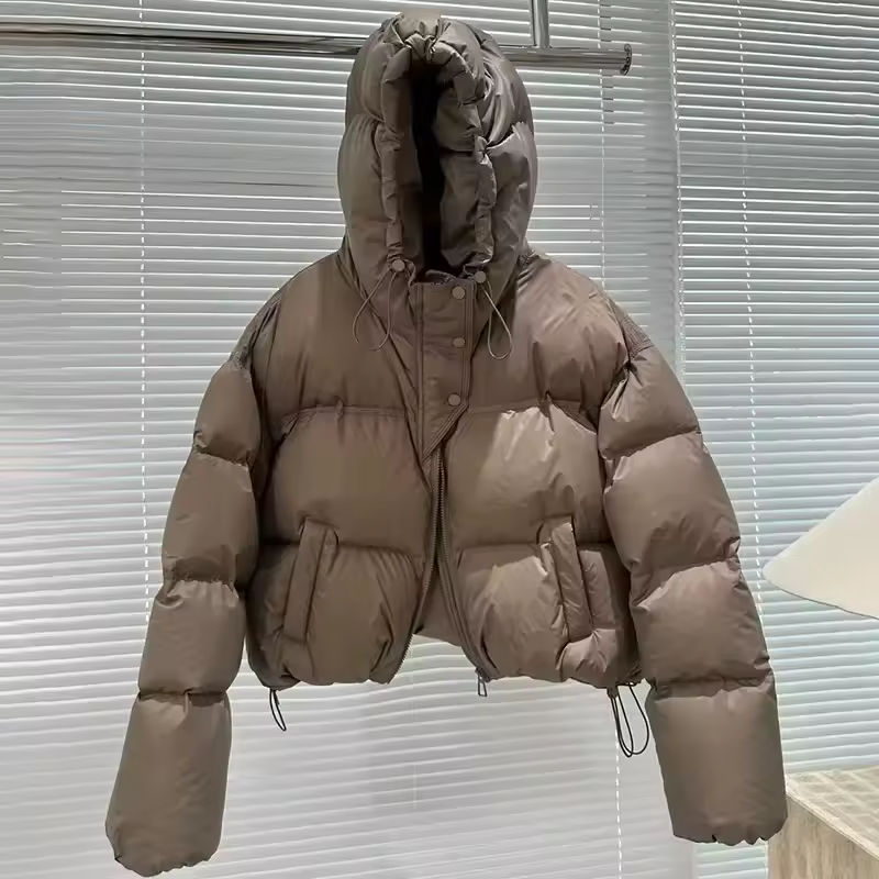 여성용 화이트 덕 다운 재킷