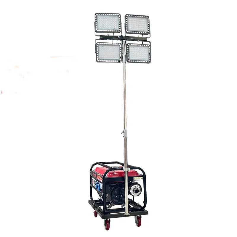 3-6m Gas Diesel Engine Telescopic Mast Emergency Lighting Car Roof Light Tower