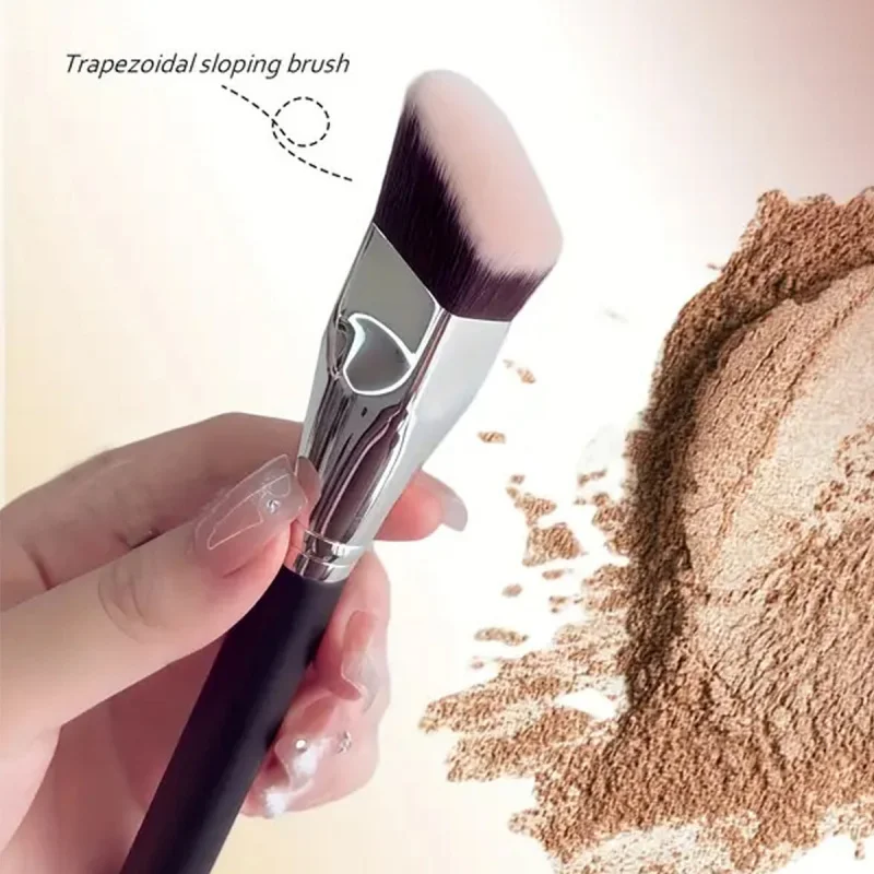 Pincel de base em pó sem costura chanfrado, tubo quadrado, pincel de maquiagem Cangzhou, ferramentas de beleza creme