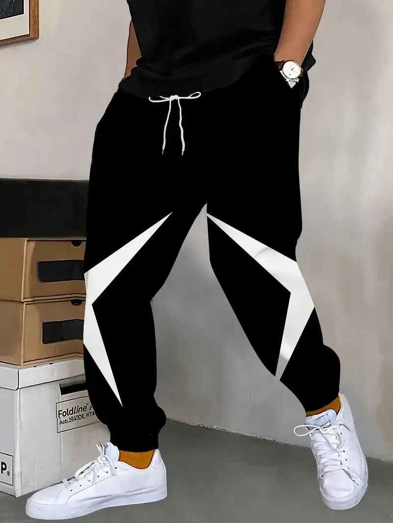 

The new men's long pants for Spring and Autumn 2025 are comfortable soft casual roller skating and 3D printed street men's wear