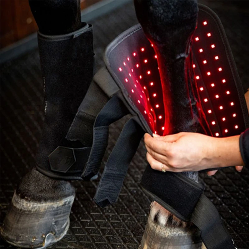 Red Light Therapy Device for Horse Legs: Large-Size Pet Infrared Muscle Recovery Bandage and Knee Brace with Therapy Light
