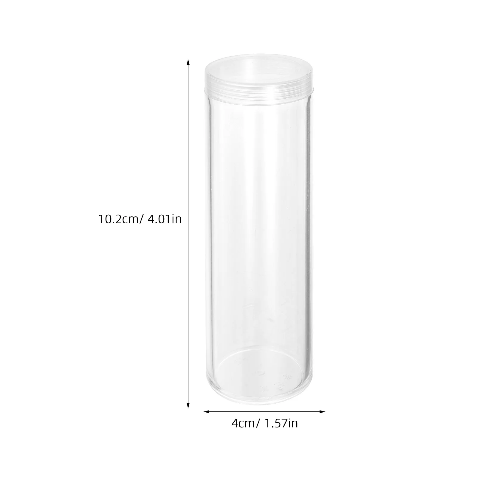 10 قطعة أنابيب حامل تخزين بلاستيكي شفاف لهواة جمع الأكسدة حماية جمع الحاويات المقتنيات أنابيب العملات المعدنية #2