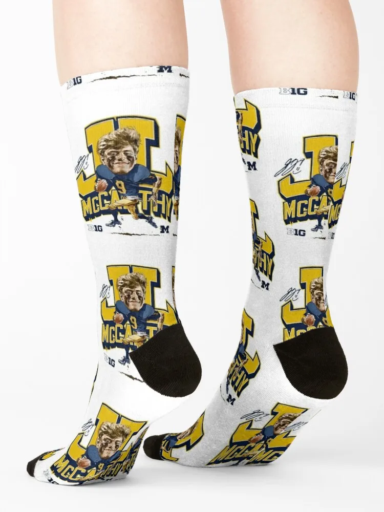 jj mccarthy - art Socks designer funny gifts anti slip football set Luxury Woman Socks Men's