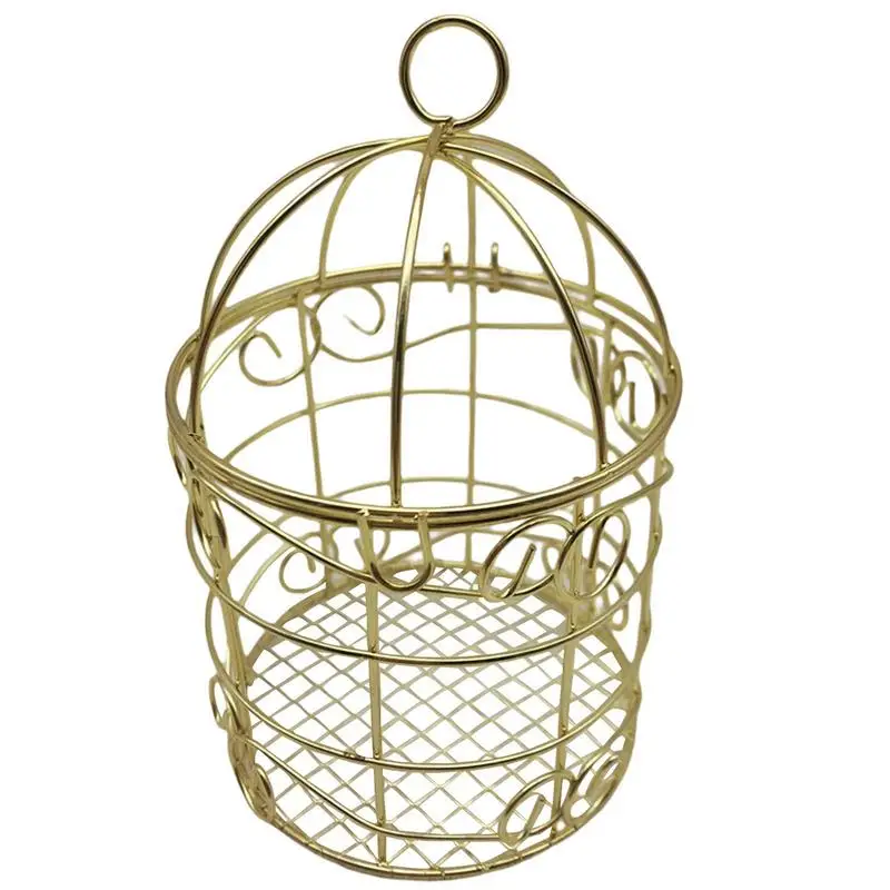 1PCs Gift Box Candy Boxes Retro Bird Cage Mini Metal Gold Vintage Baby Shower Favor For Guests Party Birthday Souvenirly New