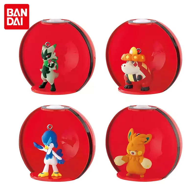 

Genuine Bandai Pokemon Gashapon Toys Poke Ball Collect Pendants 02 Floragato Crocalor Quaxwell Pawmo Anime Figure Doll Models