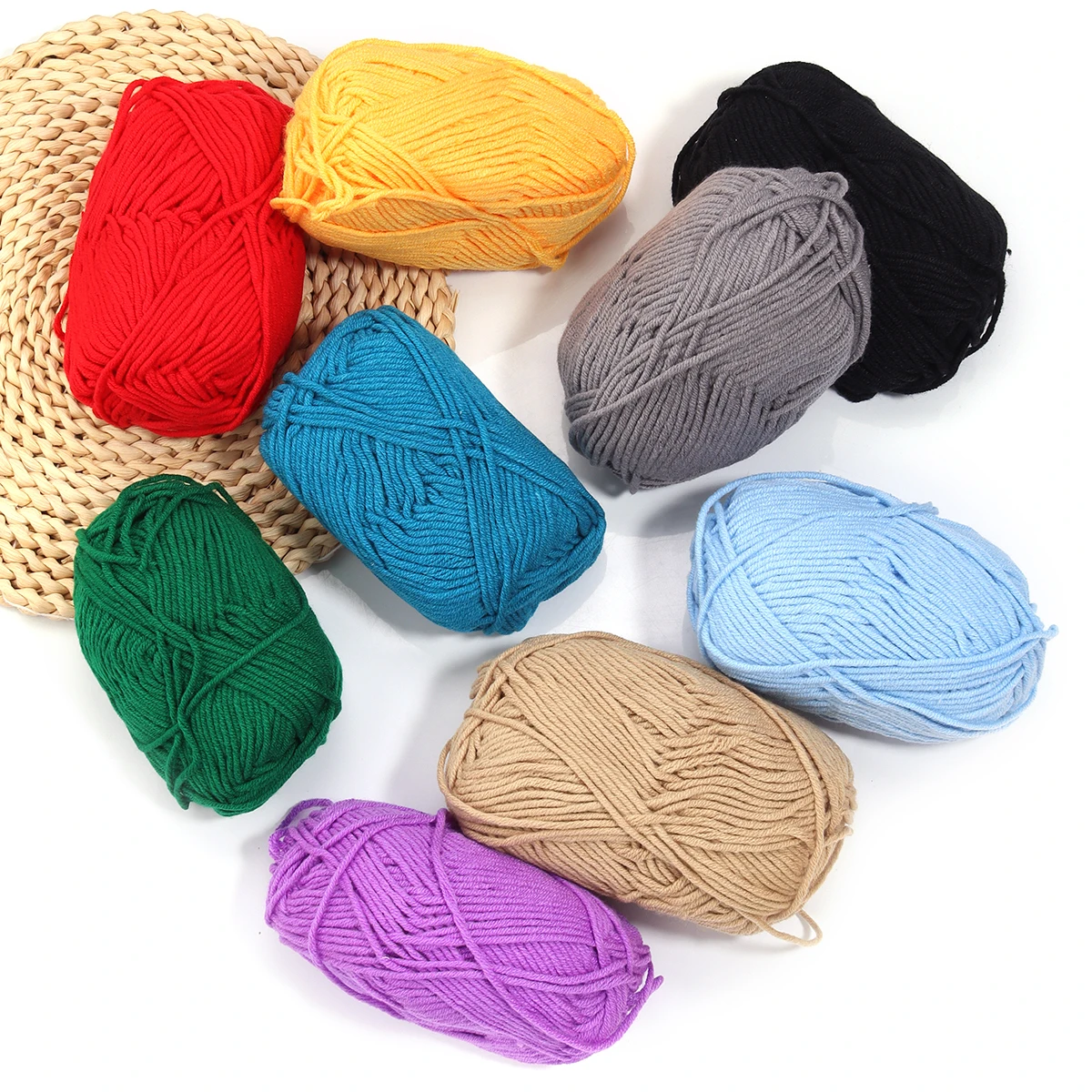 5Ply Milk Cotton Yarn Knitting Wool Yarn Soft Crochet Line Thread For DIY Crafts Sweater Hat Dolls Needlework Crochet Supplies