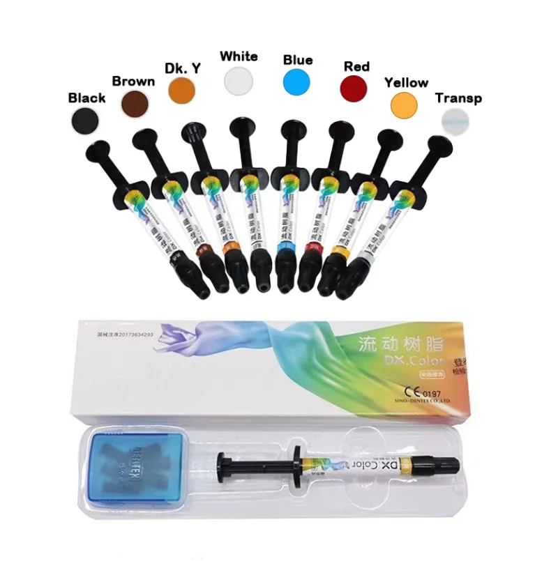 

Dental Multicolored Dyeing Resin Color Blocking Suit Flow Resin Oral Cavity Nursing Repair Fill Material Lab Toolsblack