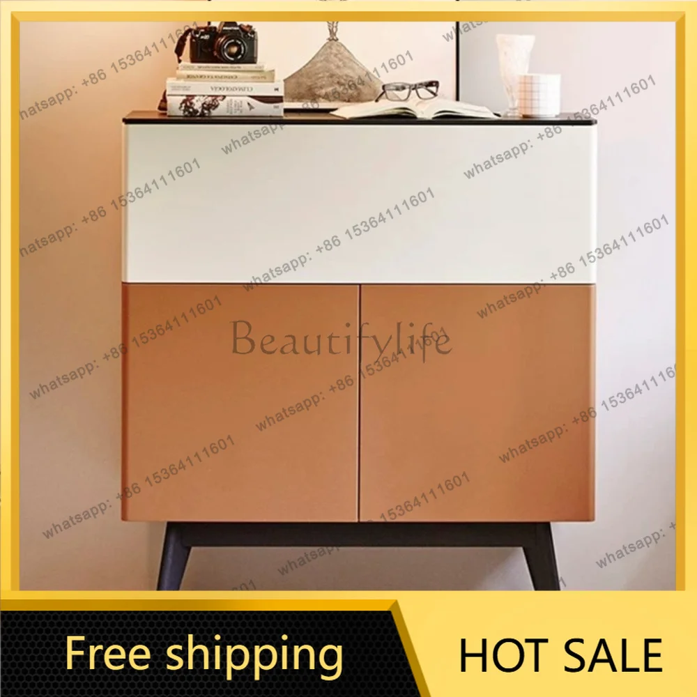 Factory Direct Nordic Simple Painting Side Cabinet Living Room Wall Integrated Locker