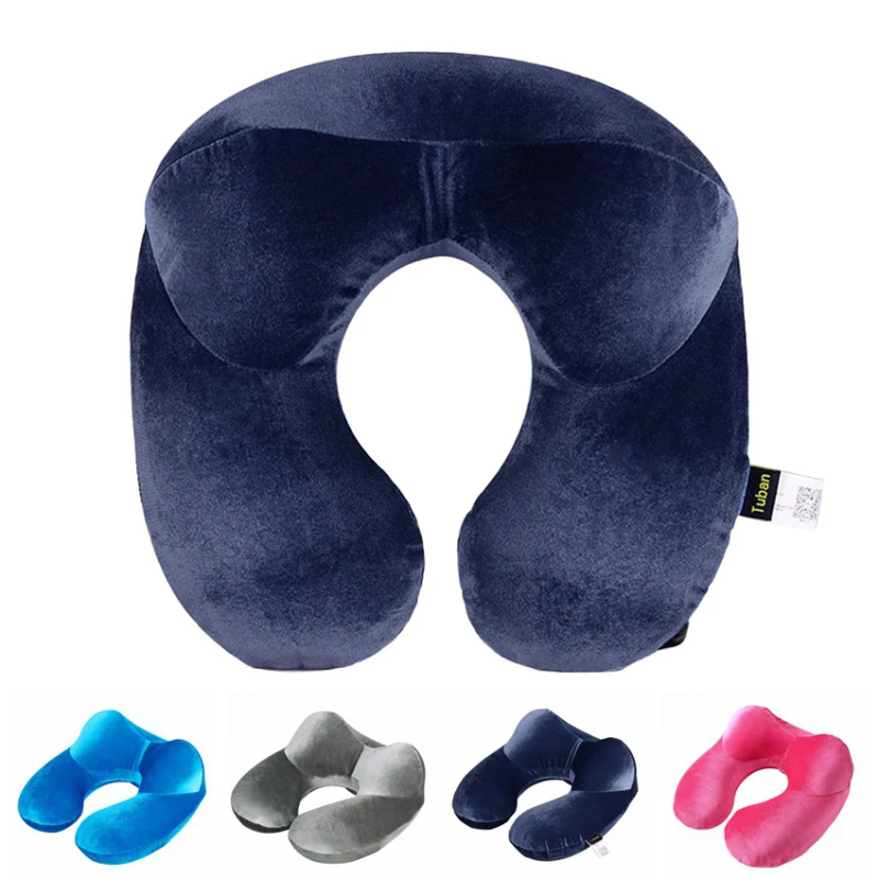 Neck Pillow U-Shape Travel Pillow for Airplane Inflatable Travel Accessories Comfortable Pillows for Sleep Home Textile