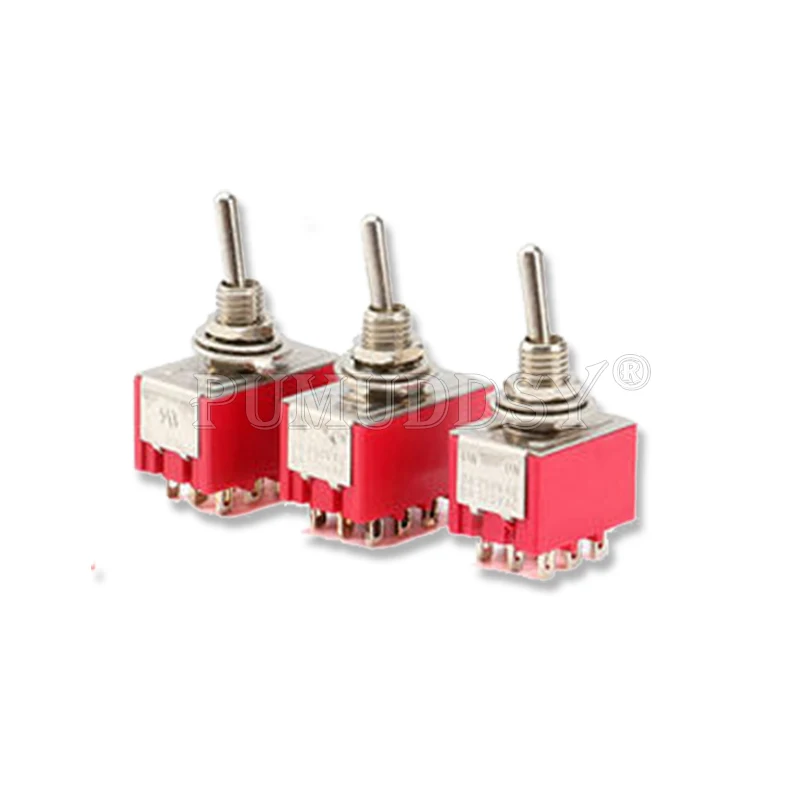 1PCS 3Pin SMTS-102 Toggle Switch 6A 125VAC Mini 6mm 9pin 12pin MTS-302 MTS-303 MTS-402 MTS-403 ON OFF SPDT DPDT ON OFF SMTS-202