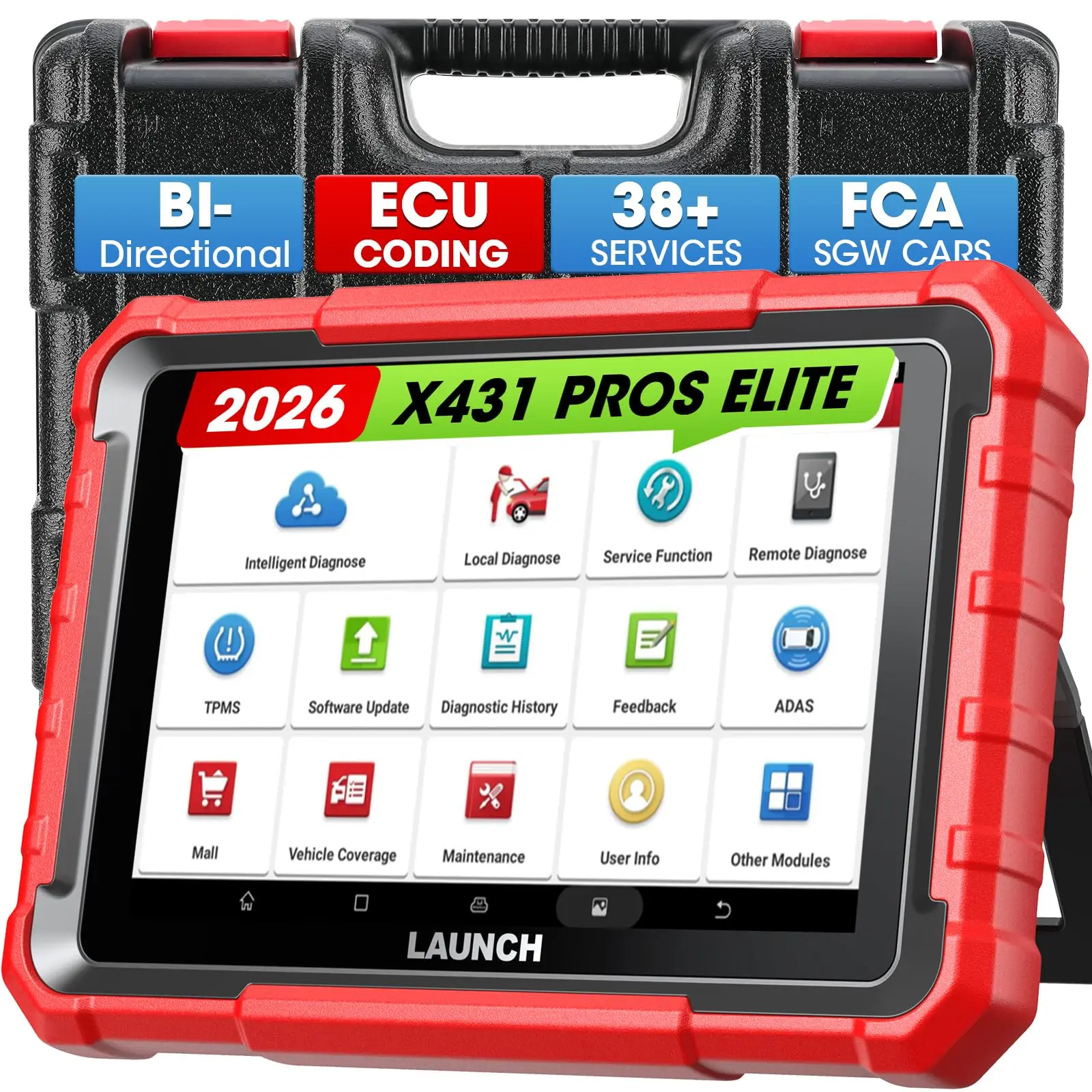 

LAUNCH X431 PROS Elite: 2026 Bidirectional Scanner, ECU Coding, 38+ Services, CANFD/DoIP & FCA AutoAuth. 2-Yr Update.