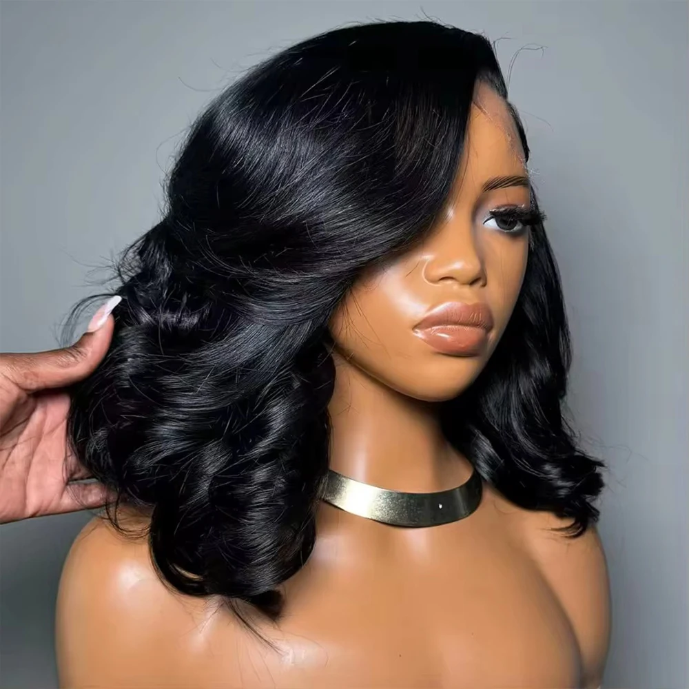 

13x4 Body Wave Bob Lace Front Human Hair Wig Brazilian Lace Closure Bob Wigs 13x4 Water Wave Short Bob Wig 100% Human Hair Wigs
