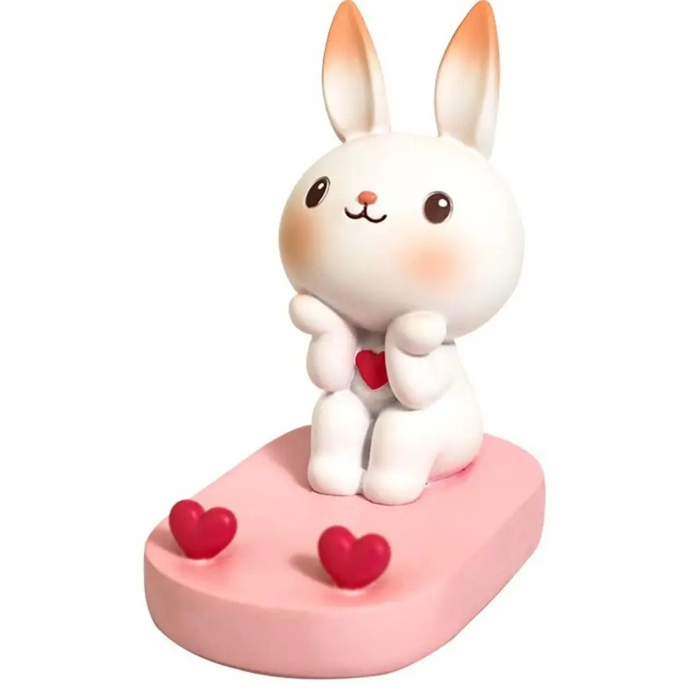 Hars Konijn Telefoonstandaard Antislip Standbeeld Kat Mobiele Telefoonhouder DIY Ambachten Draagbare Kat Bureau Luie Beugel Smart Phone Display