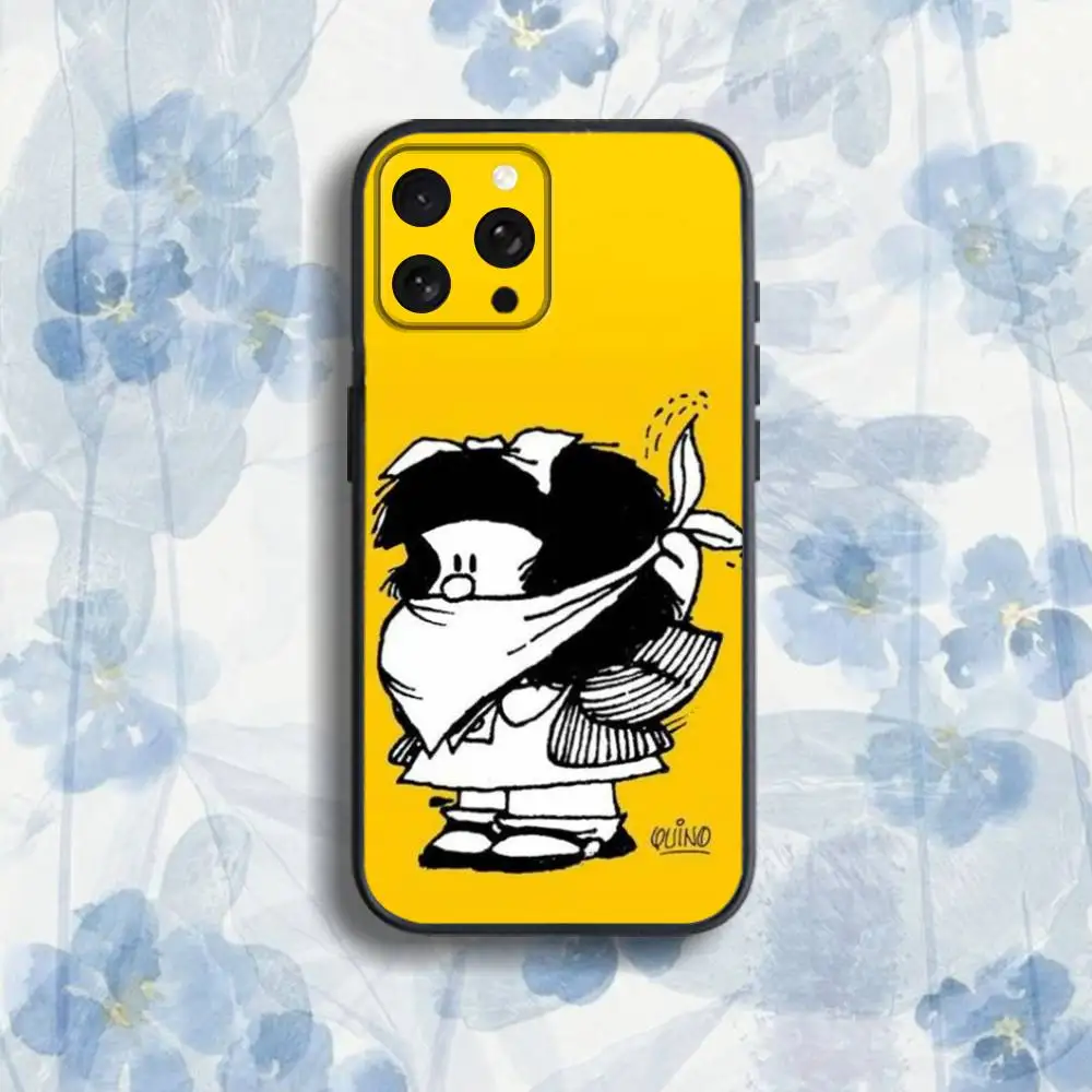 Cute-S M-Mafaldas-ES Phone Case For iPhone 17,16,15,14,13,12,Pro,Max,Plus,E,SE4,Air,Mini Black Soft Box