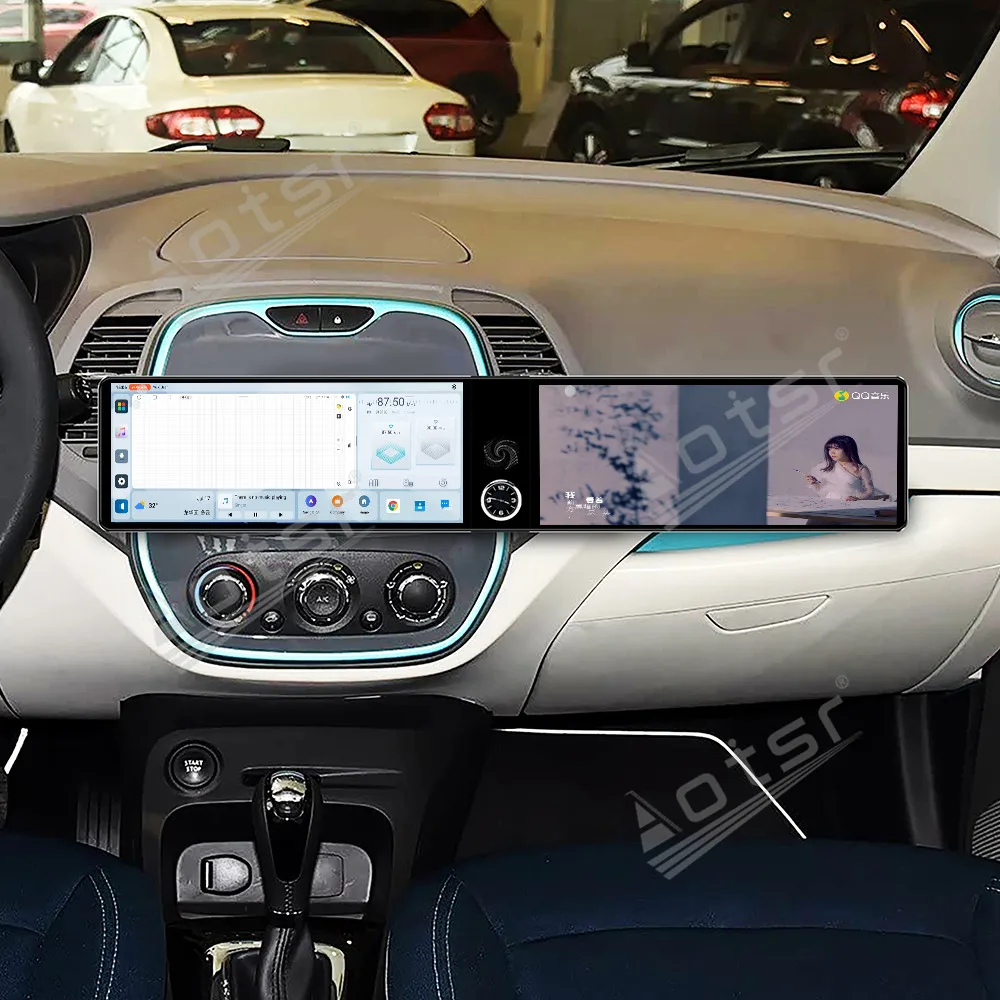 Dual Screen Qualcomm Carplay Android Car Multimedia Automotive For Renault Captur 2014~2017 GPS Car Radio Head Unit