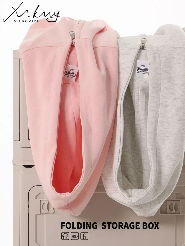 Winter Warm Cropped Fleece Hoodies Vrouwen Zip Up Losse Dikke Jassen Voor Dames Winterkleding Bovenkleding Sweatshirts Voor Vrouwen