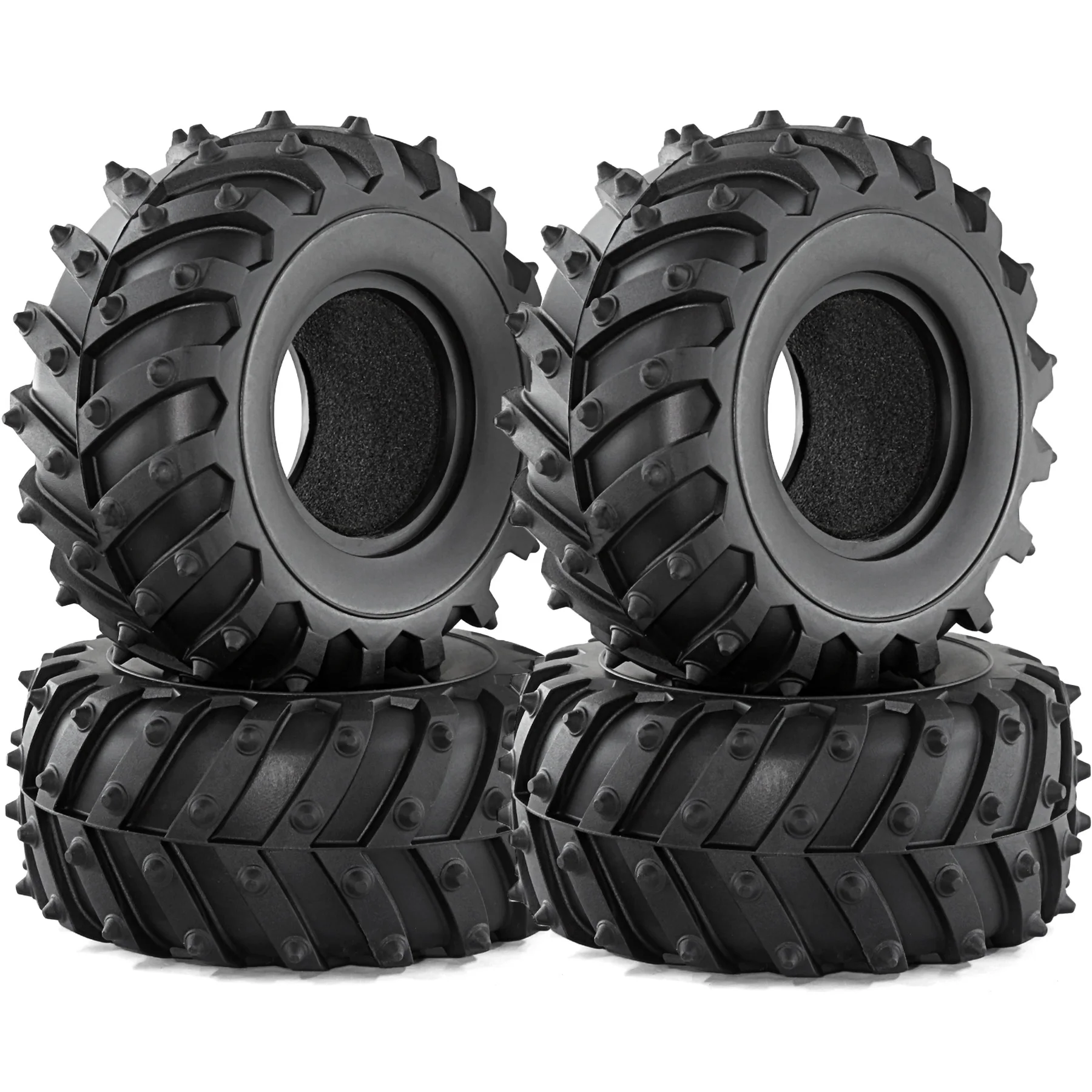 4PCS 1.9''/2.2'' Rubber Crawler Tires for 1/10 TRX4 TRX6 Axial SCX10 I II III 90046 AXI03007 Redcat GEN7 GEN8 RC4WD D90 image 3