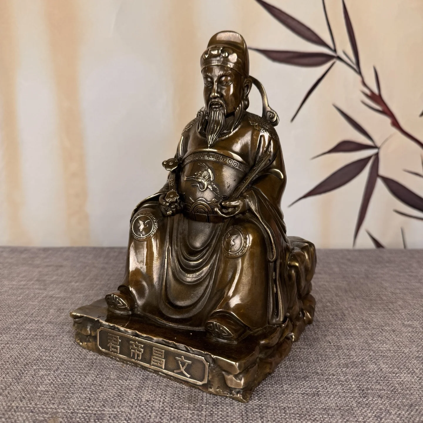 Old Bronze Wenchang Emperor Ruyi Token Sitting Buddha immortal Wenfang screen Amass wealth Town house Exorcism