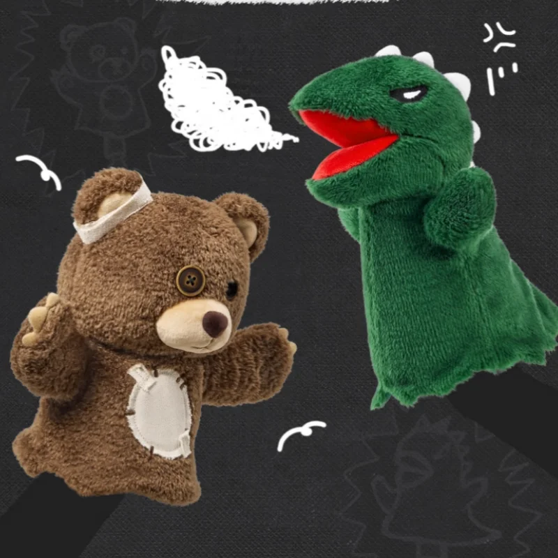 New Popmart Hirono Bear Dinosaur Plush Puppets Cute Doll Trendy Toy Birthday Gift Cartoon Model Garage Kit Home Decoration