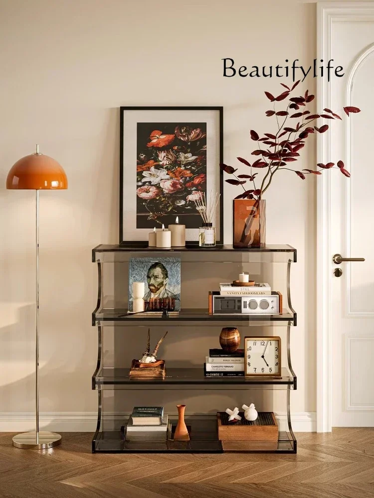 A Acrylic Modern Simple Dining Side Cabinet Integrated Against The Wall Living Room Tea Cabinet Storage Cabinet