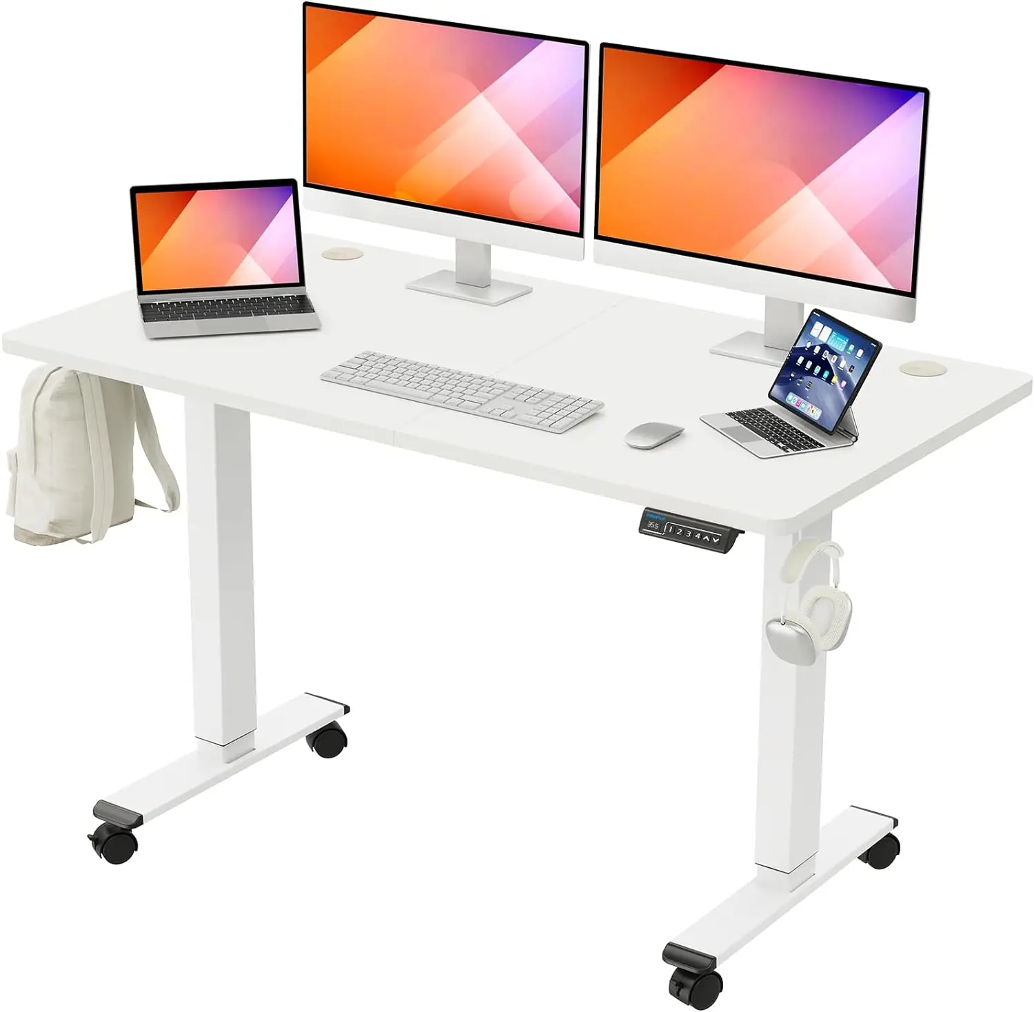 

MOUNTUP Inches Electric Height Adjustable Standing Desk, Sit Stand Desk with Memory Controller,