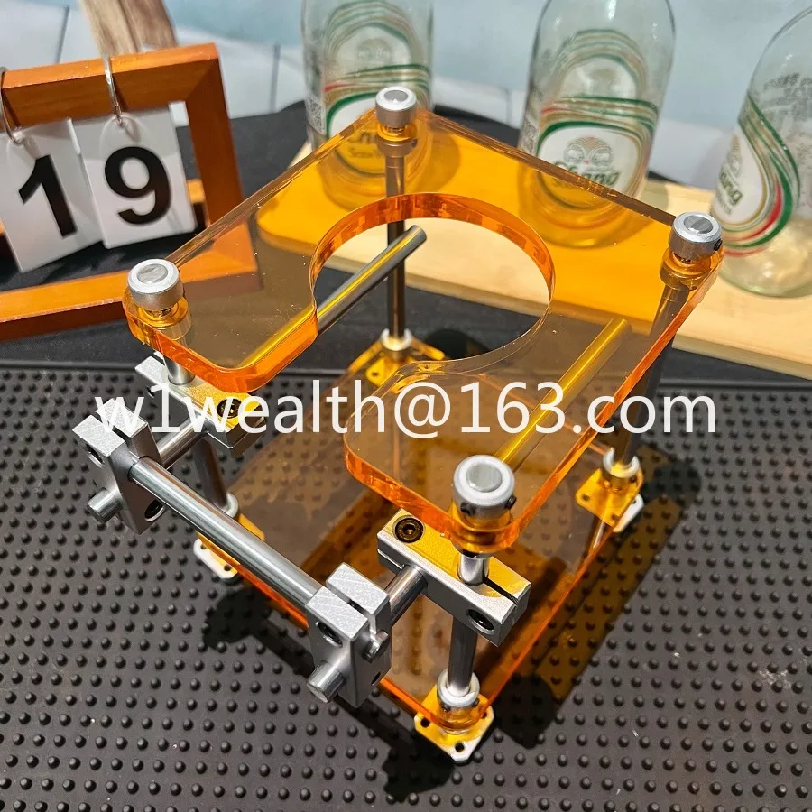 Optical axis DIY transparent acrylic coffee pressing powder base bracket coffee utensils tools metal bracket