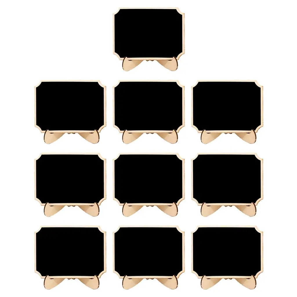 2-6pack Wooden Mini Blackboard Signs Kitchen Message Memo 10pcs