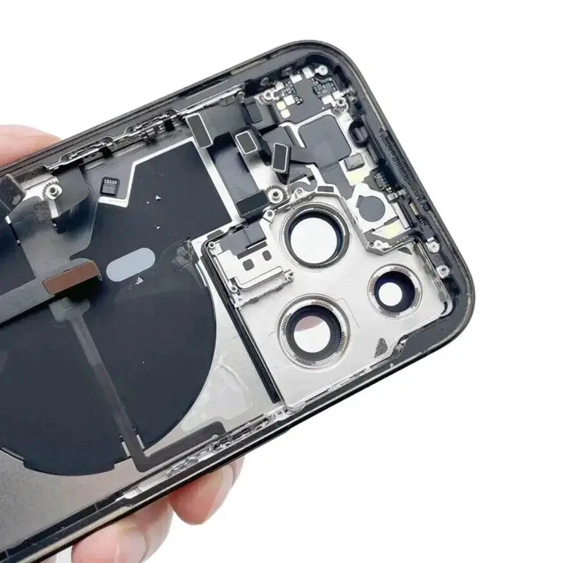 95% New Disassembled Middle Frame Housing for iPhone 14 Pro Max chassis Back Glass Cover NFC Wireless Assembly