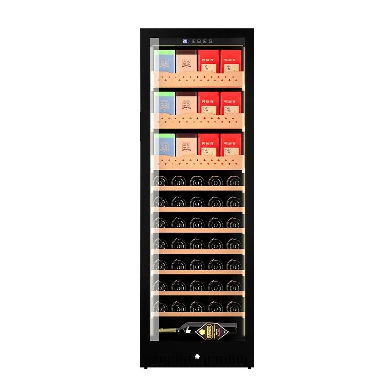 Air-cooled 1-meter high constant temperature wine cabinet Household ice bar Beverage wine refrigerator Refrigerated with lock