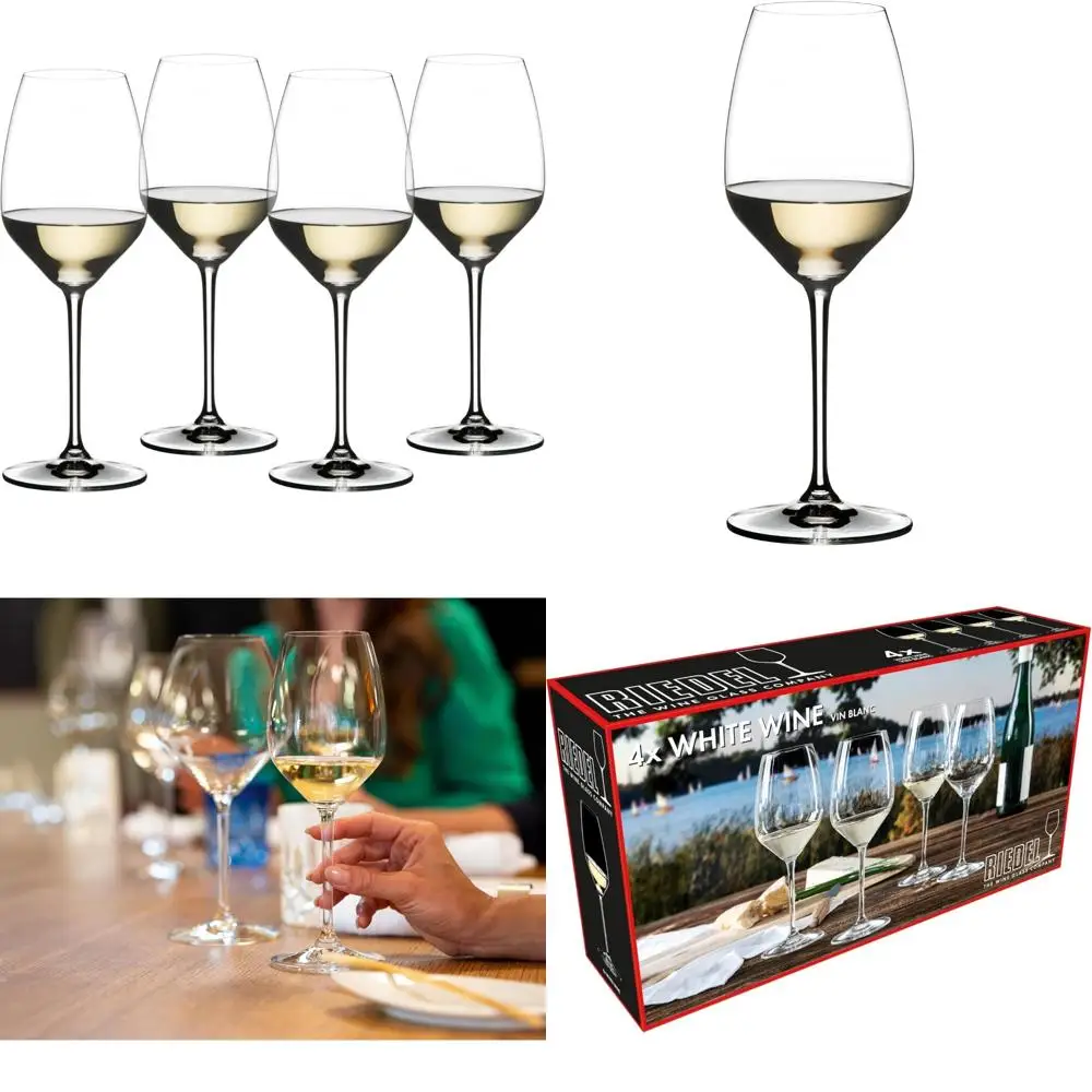 

Набор из четырех бокалов для белого вина — прозрачная посуда премиум-класса для наслаждения тонких вина