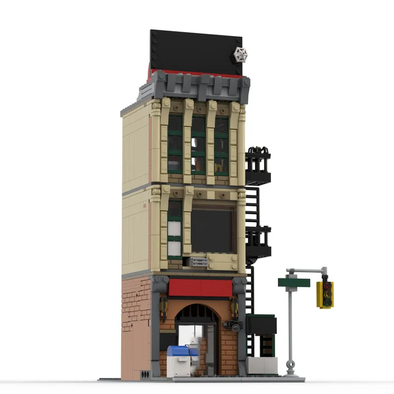MOC-250826 Building Block MOC Modern Street View Modular Daily Bugle Architecture Series Creative Toys Small Villa Bricks 955PCS