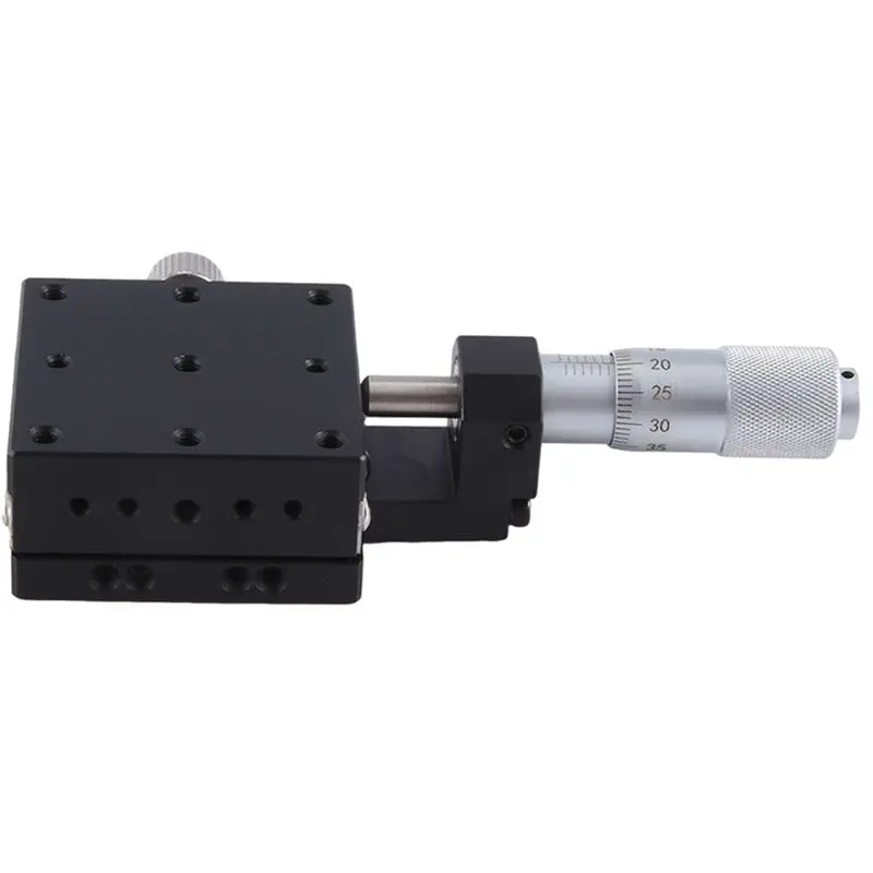 A93Z X Axis 40X40mm Knob Micrometer Sliding Stage Guide Rail Type Platform Manual Displacement Sliding Table Easy Install (LGX40