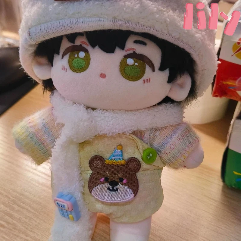 

Plush Toy Winter Warm Sweater 20cm Doll Clothes Cotton Doll Cute Cartoon Plush Doll New Replacement Decoration Doll Gift